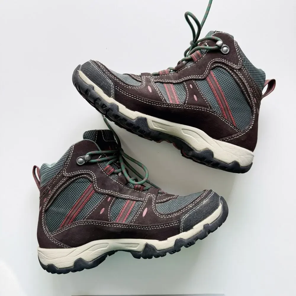L.L. Bean Women's Trail Model 4 Hiking Boots in Coffee Bean/Camp Green Size 7 - Picture 3 of 6